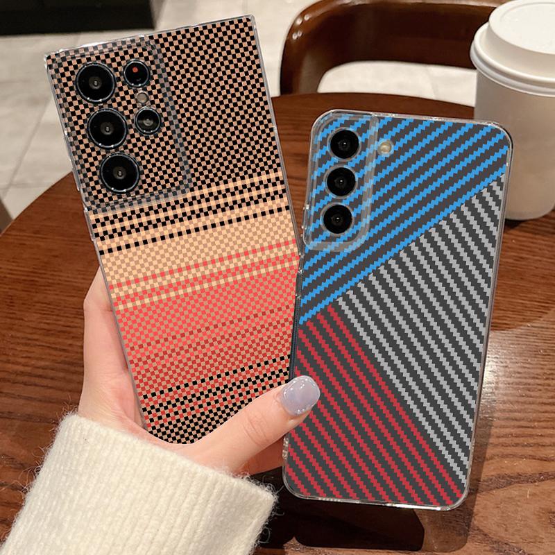 Stripe Pattern Case For Samsung Galaxy S26 S25 S24 Ultra S23 S25 FE A57 A17 A37 A16 A56 A55 A15 A35 A36 5G Soft TPU Phone Cover