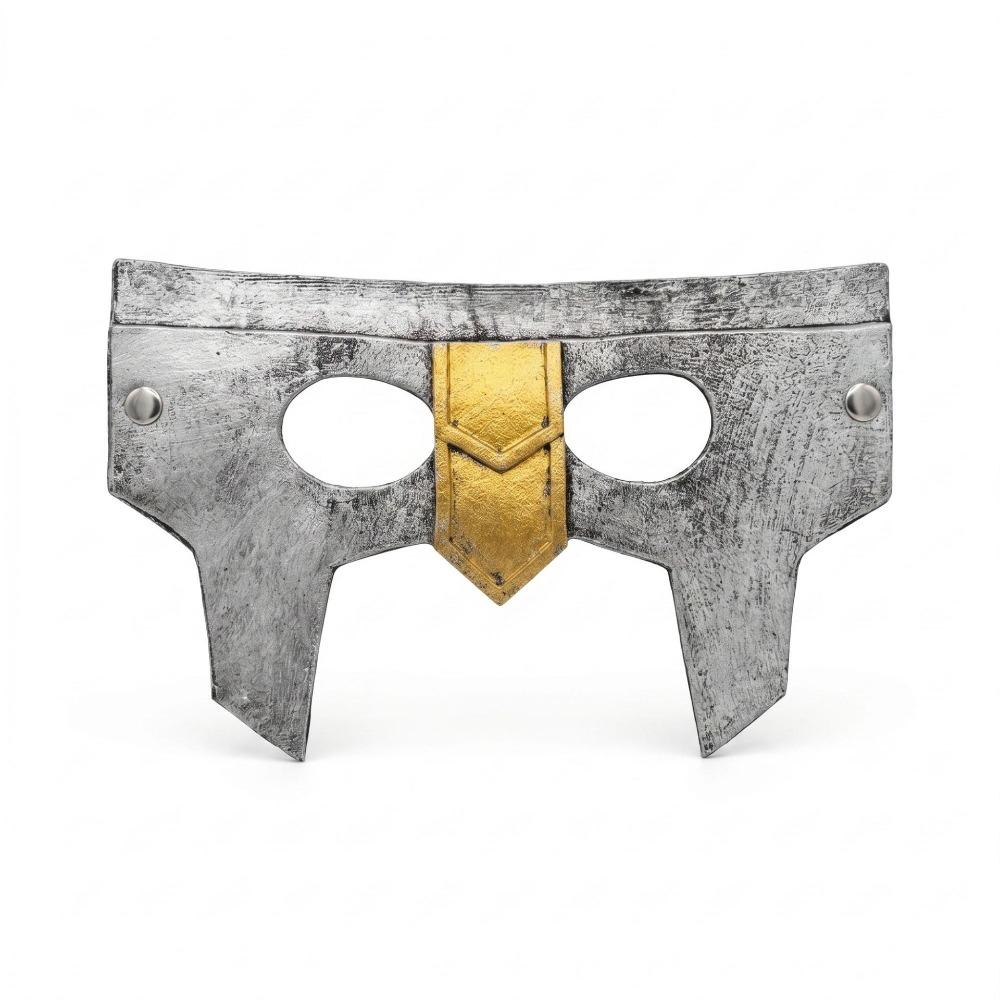 PU Foam Halloween Warrior Mask Vintage Half Face Masquerade Mask Masquerade Ball серебряный