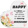 Bénédiction de Mariage Religieuse Signe Cœur en Acrylique Souhait de Mariage Inspirant Plaque, Centre de Table en Acrylique pour Douche de Mariée, Fiançailles & Mariage Pa
