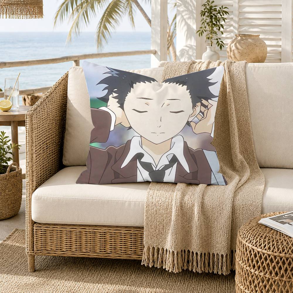 A Silent Voice Shoya Nishimiya Pillow Case for Sofa Living Room Home Office Decor Protective Cover