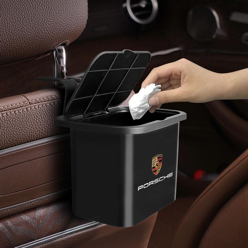 Hängender Mülleimer für die Rückenlehne des Autos Aufbewahrungskoffer Rücksitz-Organizer Für Porsche Boxster Cayenne Panamera Macan Cayman 911 918 996 917 991