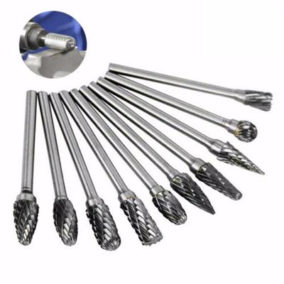 10 adet Tungsten Kafa Karbür Çapaklar Döner Matkap Taşlama Oyma Ucu Yeni
