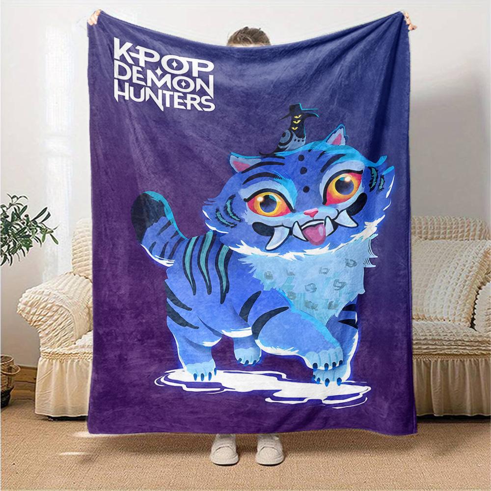 1 Stück KPop Demon Hunters23 Decke, Geschenk, für Männer und Frauen, Weiche Decke, Gut für Schlafsofa Couch Reisen, Leichte Flanelldecke