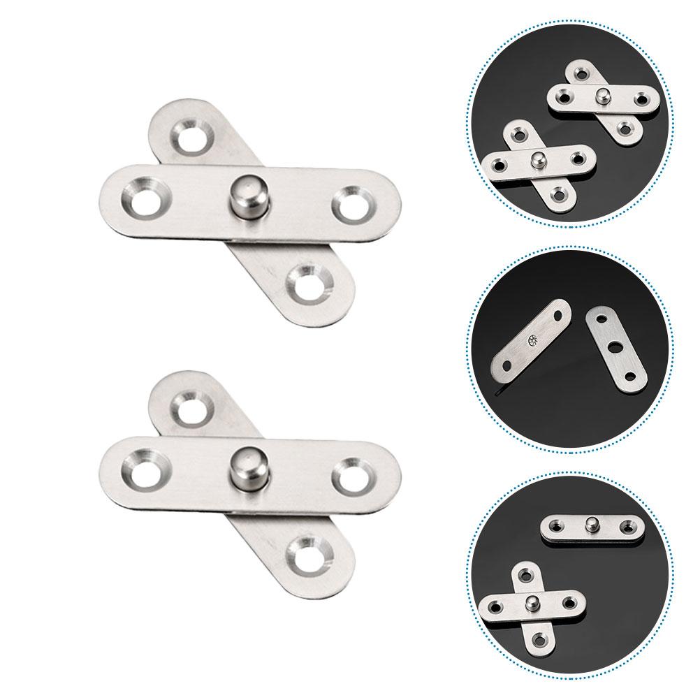 20 Pcs 360 Degree Pivot Hidden Hinge Stainless Steel Rotating Door Hinges Foldable Heavy Duty Shed Wood Installation Smooth