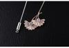 Ginkgo Leaf Zircon Brooch: Unisex High-Grade Crystal Pin