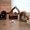 Women's High-end Jewelry Box Storage Wooden Portable Compact Wedding Solid Wood Small Necklace Earrings Ring Storage Box