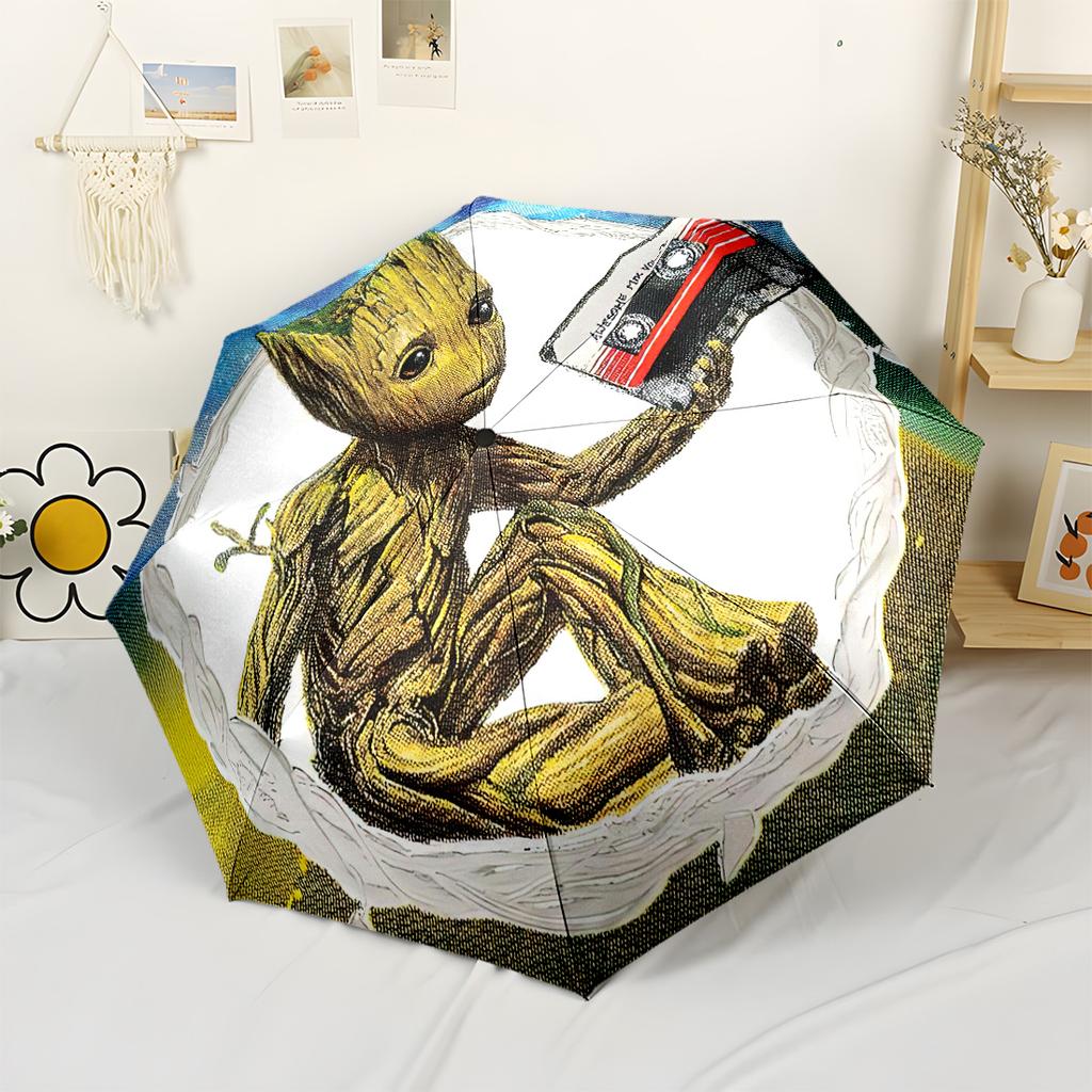 Avengers Team-up Party Compact Travel Automatic Umbrella Compact & Durable 8-Rib Design Foldable Design Travel Essential Vibrant Pattern Umbrella