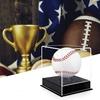 Baseball Display Case with Base Acrylic Clear Golf Tennis Holder Square Cube Ball Protector Souvenir Autograph Display Box