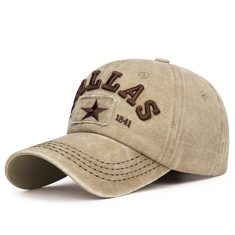 Washed 3D Letter Distressed Baseball Cap with Sun Protection for Men and Women