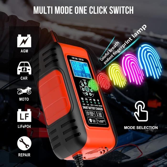 Chargeur De Batterie - Husgw - 12V10A/24V5A - Universel - LCD - Sécurité Multiples