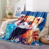 Red Pandas Print Flannel Blanket, High Quality Comfortable for All Seasons, Home Decor, Warmth and Comfort, Perfect for Christmas Gifts