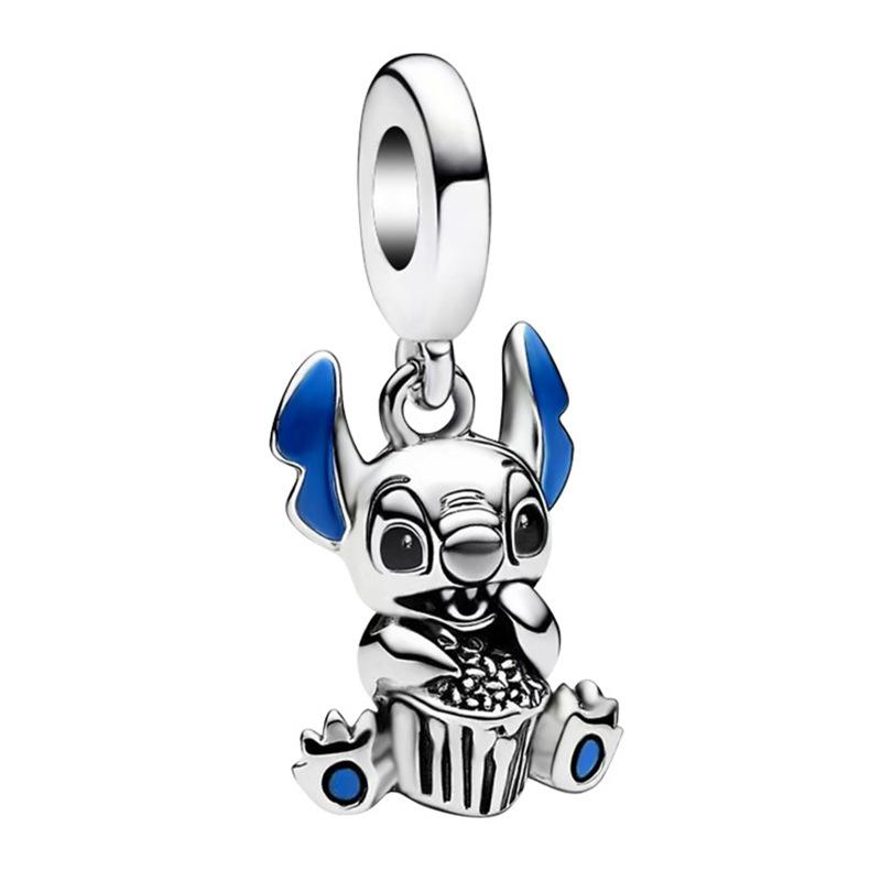 European Style Stitch Charm Beads for Jewelry Making, Pandora Compatible Alloy Enamel Stitch Dangle Charms, DIY Bracelet Necklace Accessories