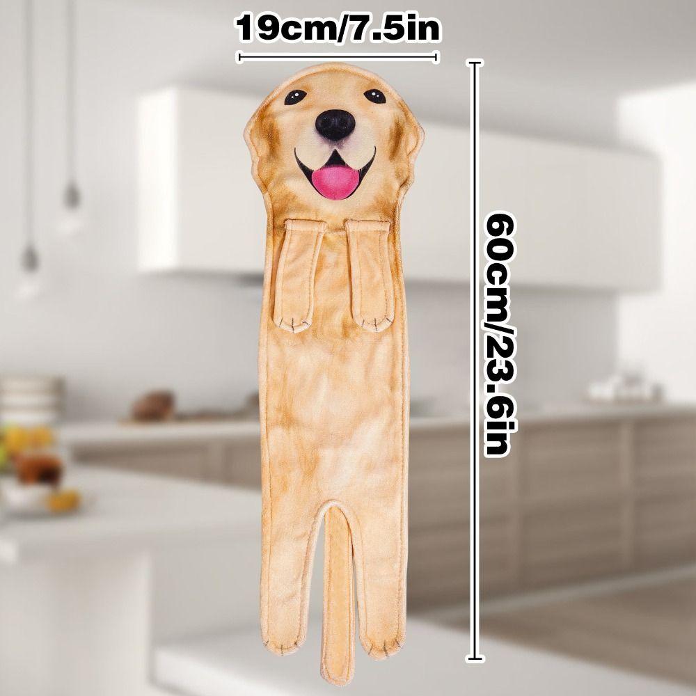 Soft Absorbent Hanging Towel Wall-Mounted Simulated Animal Towels  Bathroom Kitchen Cleaning