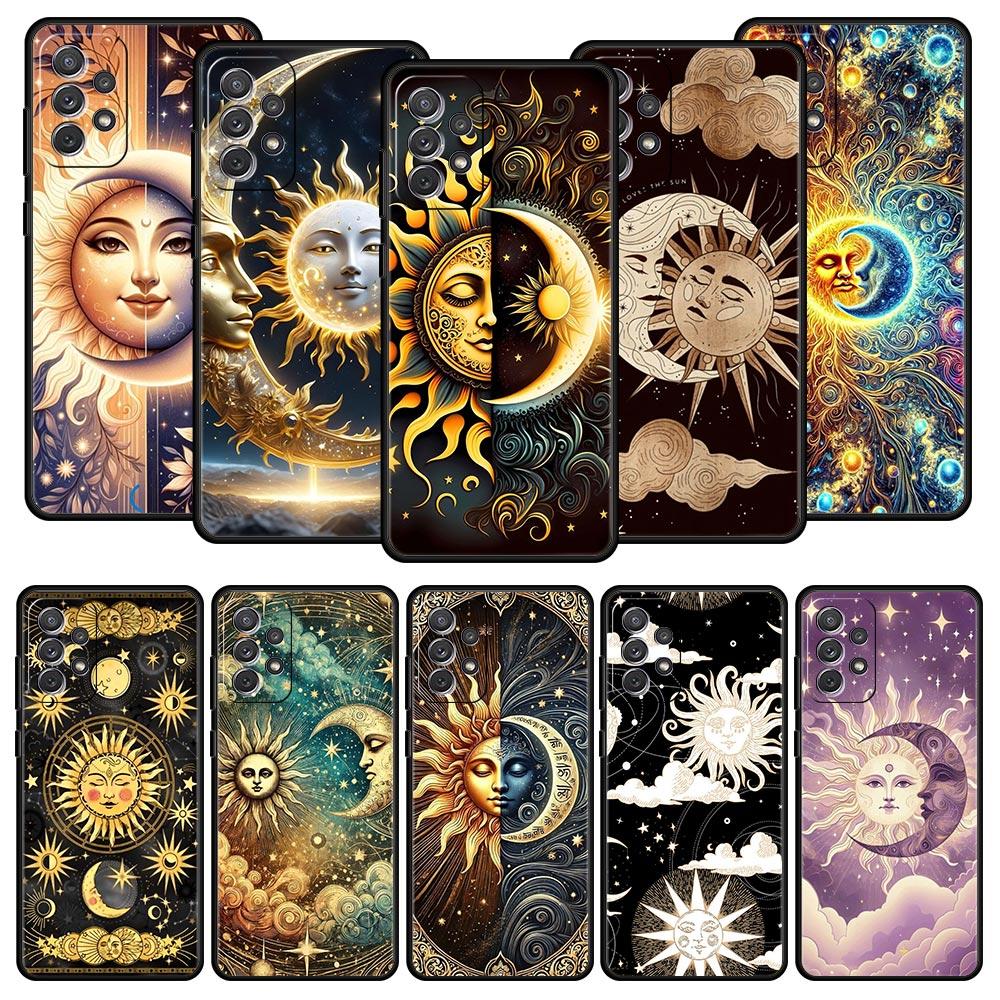 Moon Sun Phone Case For Samsung Galaxy A17 A07 A55 A35 A25 A15 A05s A33 5G A31 A23 A21s A13 A41 A73 A53 A51 A71 A03s S10 Cover