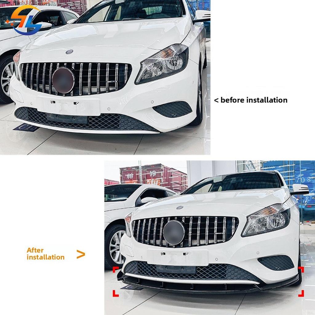 For Mercedes-Benz A Class W176 2013-2015 Front Lip Front Shovel Spoiler Surround Exterior Decoration Modification Accessories