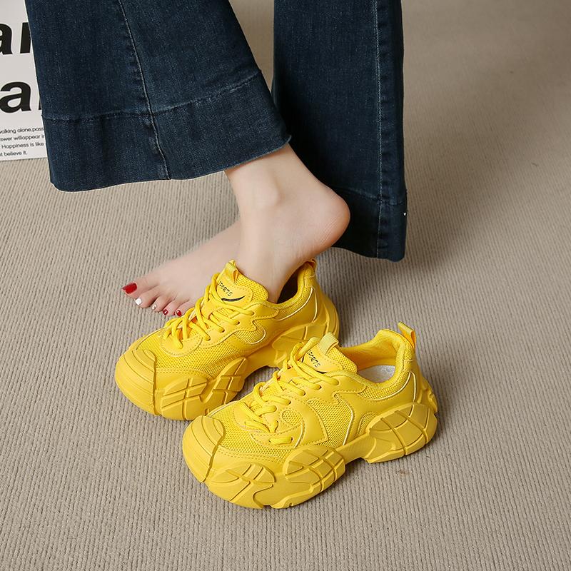 Fashion Sneakers Casual Women  Designer Octopus Sole Sports Shoes Fashion Leather Fabric Height Increased Platform Gym Shoes