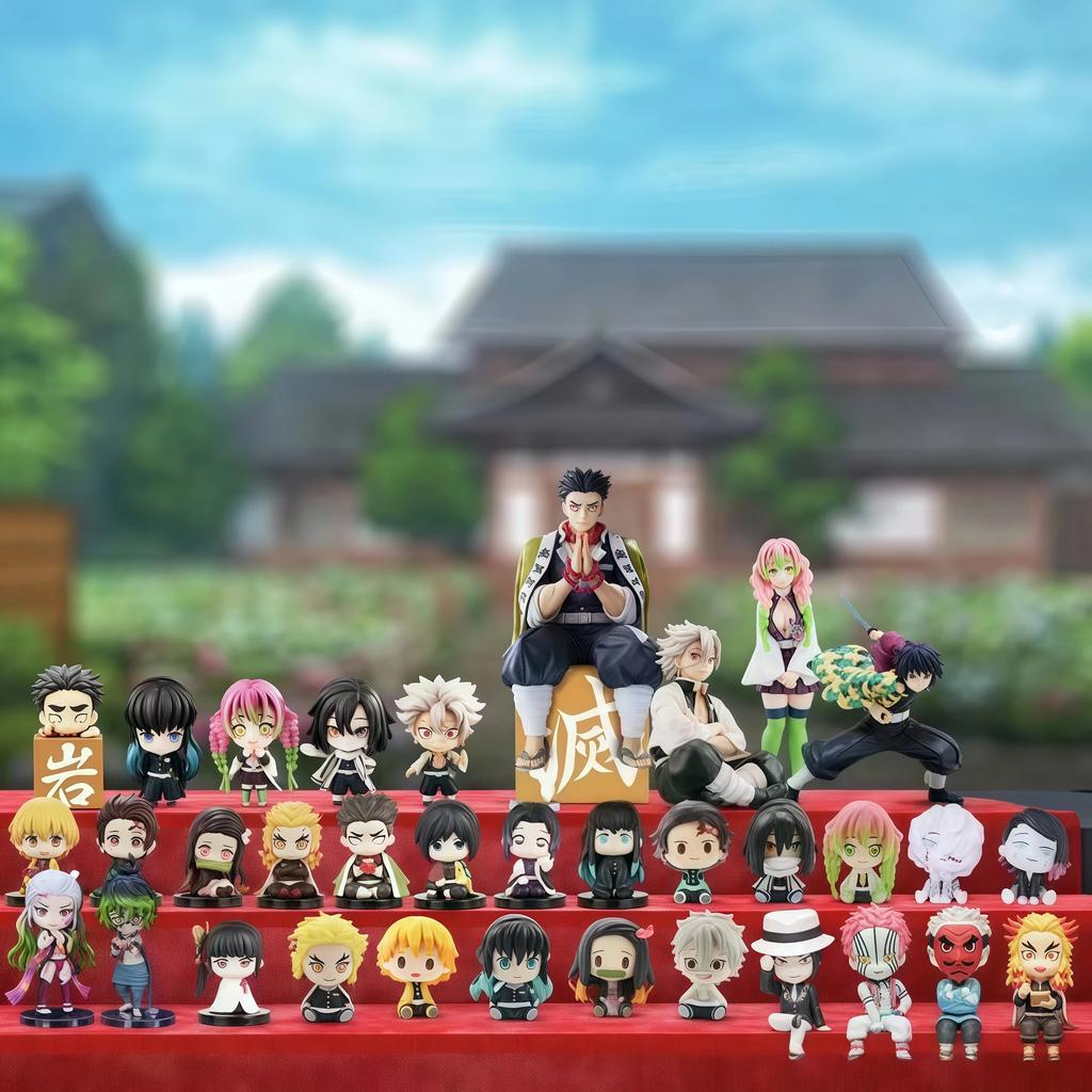 24pcs Demon Slayers Anime Advent Calendar 2025 Christmas Countdown 24Day Surprise Box 2D Acrylic Figure Toy Gift for Children