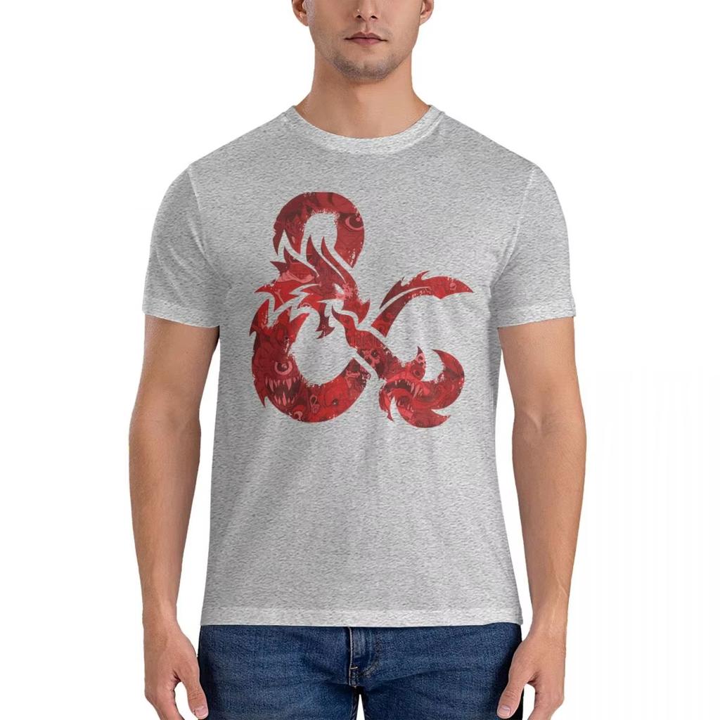 Bestiary Ambersand T Shirt Men 100% Cotton Casual T-Shirts Round Collar D-Dungeons and Dragons DND Tee Shirt Short Sleeve
