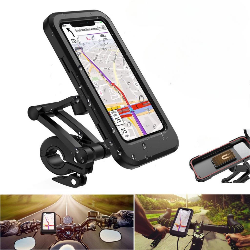 Motorcycle, Bicycle, Mobile Phone Holder, ABS Material, Magnetic Design, Retractable, Rainproof Bicycle and Electric Bike Navigation Holder