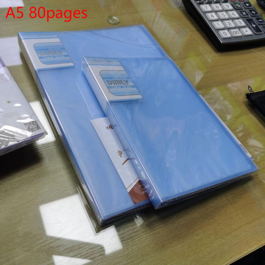 A5 Multilayer File Folder Insert Data Book 40-100 Pages Transparent Loose-leaf Students Paper Storage Office Management Supply