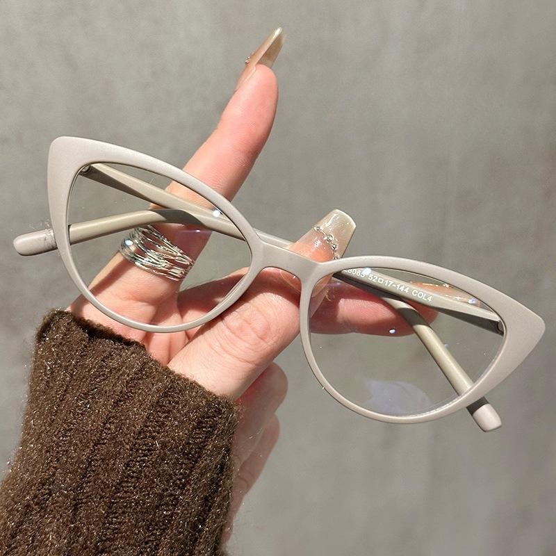 Cat Eye Blue Light Blocking Glasses Women Fashion Design Decorative Glasses Men Advanced Style OfficialBusiness Computer Eyewear