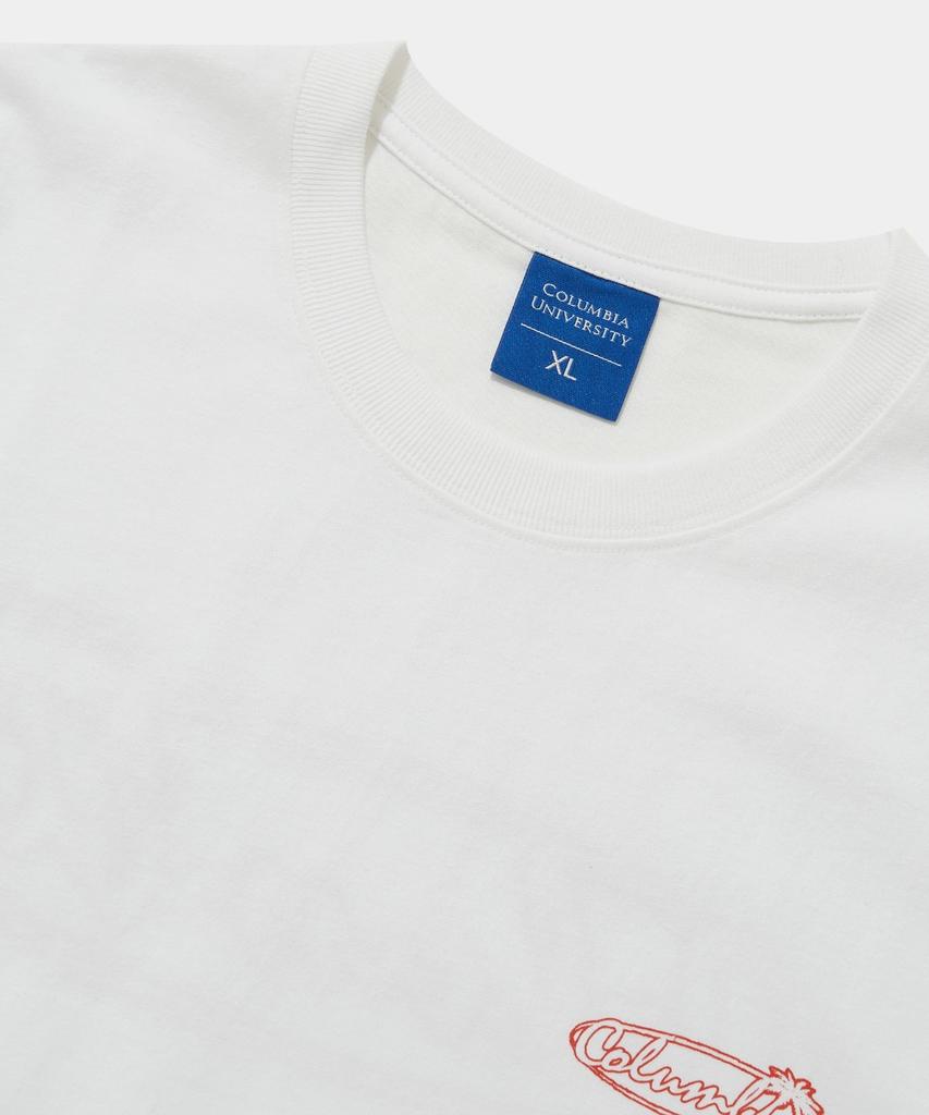 COLUMBIA UNIVERSITY Tropical Logo S/S T-Shirts_White