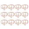 12Pcs Suitcase Shaped Metal Paper Clip Bookmark Clamp School Office Stationery Supplies