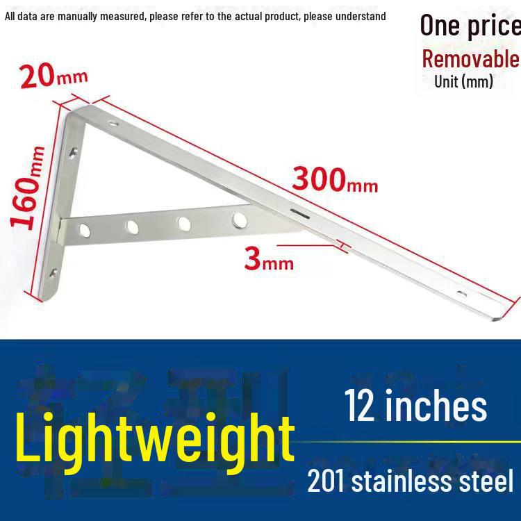 Stainless Steel Wall-Mounted Triangle Support Bracket