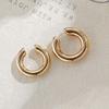 Minimalist Metal Simple C Shape Clip On Earrings for Women Men Without Piercing Geometric Ear Cuff Earclips Jewelry Gifts
