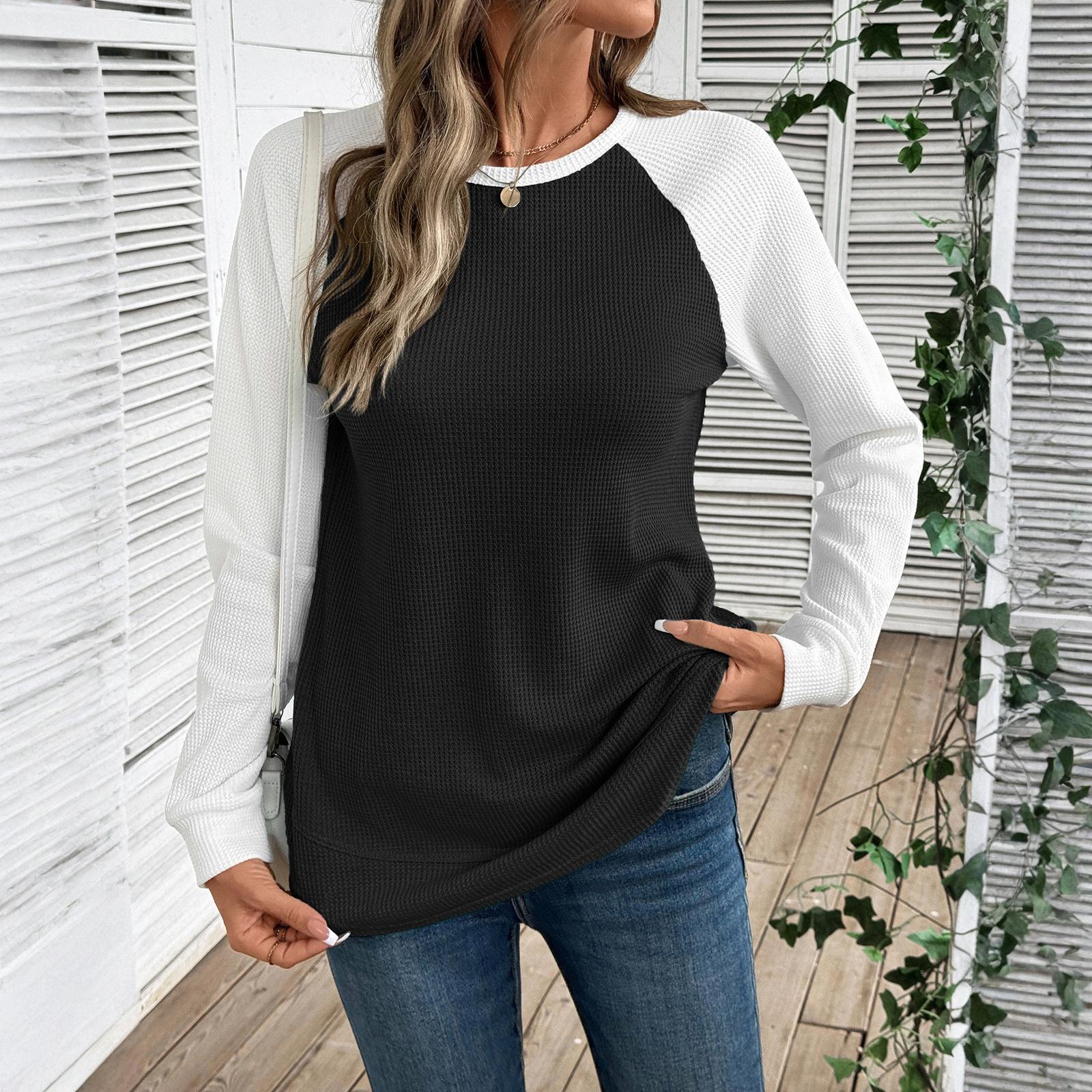 

Женский модный свитер с рождественским принтом, легкий, повседневный трикотажный пуловер с длинным рукавом L чёрный