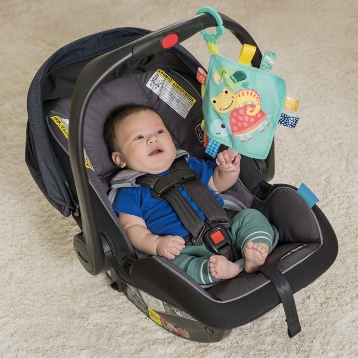 Cube D'éveil - Bright Starts - 12619-6-W11 - Doudou Nomade - Anneau Amovible - Étiquettes Taggies