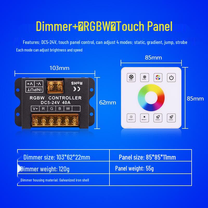 DC 12V-24V 30A LED Dimmer Switch: Stepless Brightness Control Knob