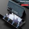 Samsung Z Fold5 Leather Case: Magnetic Hinge, Full Coverage, Stand, Cross-Border Protection