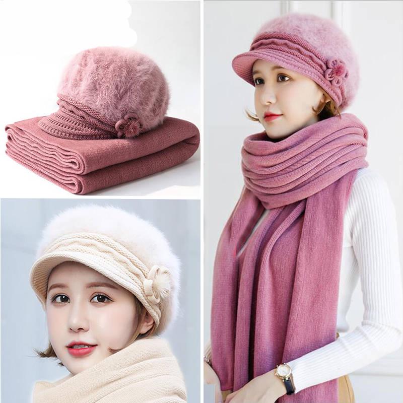 Herbst Und Winter Super Warm Plüsch Schaf Wolle Mütze Mit Schal Handschuhe Hut Frauen Mode Frauen Warm Schal Set Herbst Und Winter Super Warm Plüsch Schaf Wolle Mütze Mit Schal Handschuhe Hut Frauen Mode Frauen Warm Schal Set