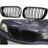 Car Front Kidney Grills Gloss Black Double Slat Hood Grill for BMW 3 Series E46 2002-2004 Racing Grille Car Replacement