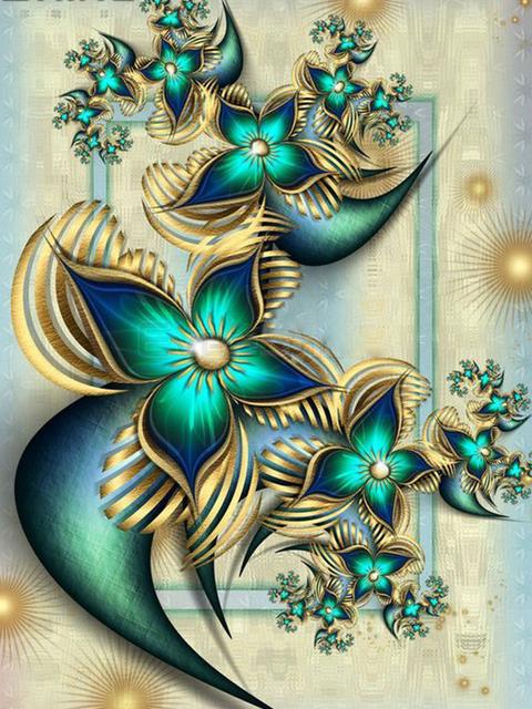 Diy 5d Full Diamond Painting Embroidery Flower Square Round Dirll Trumpet Flower Rose Mosaic Furniture Decoration Hobby Gift