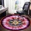 1PC Sacred Geometry Mandala Chair Carpet for Office Non-Slip, Lightweight, Machine Washable Rug for Office, Sleeping, Room - Holiday Decoryy25100910