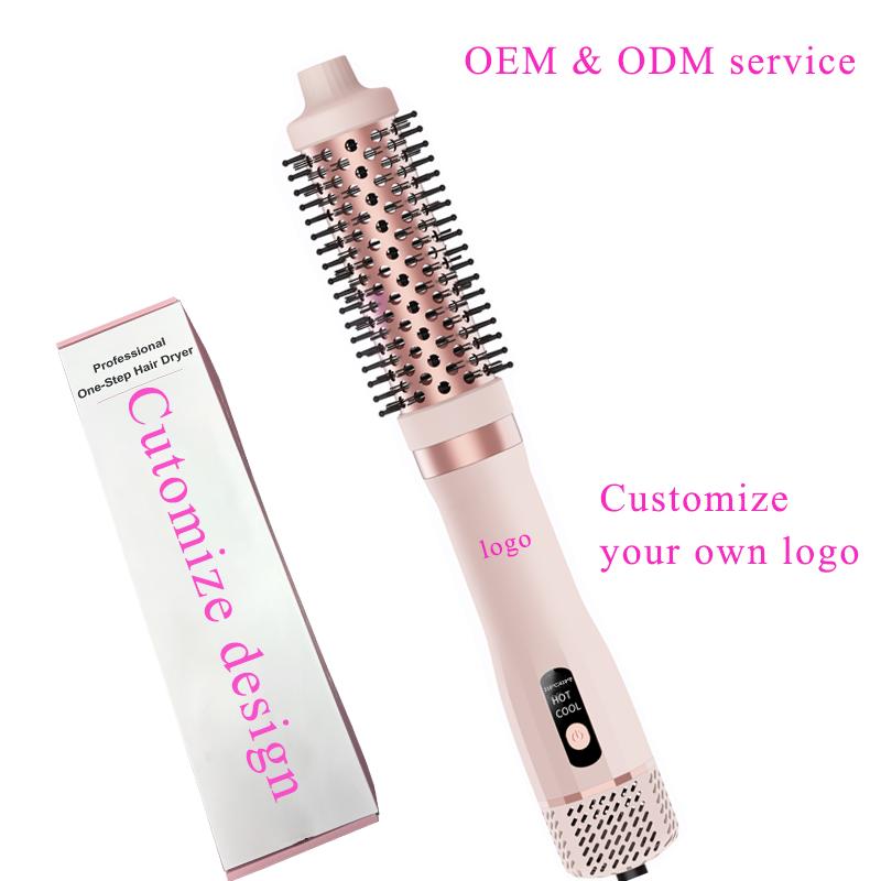 B2B Electric Curling Hair Comb 4 PTC Heating Strips Brushless Motor 1300W ODM Custom Logo Ceramic Handle 3-Temperature