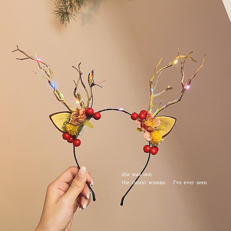 Women's Christmas Headband Plush Hat Hair Accessories for Photos