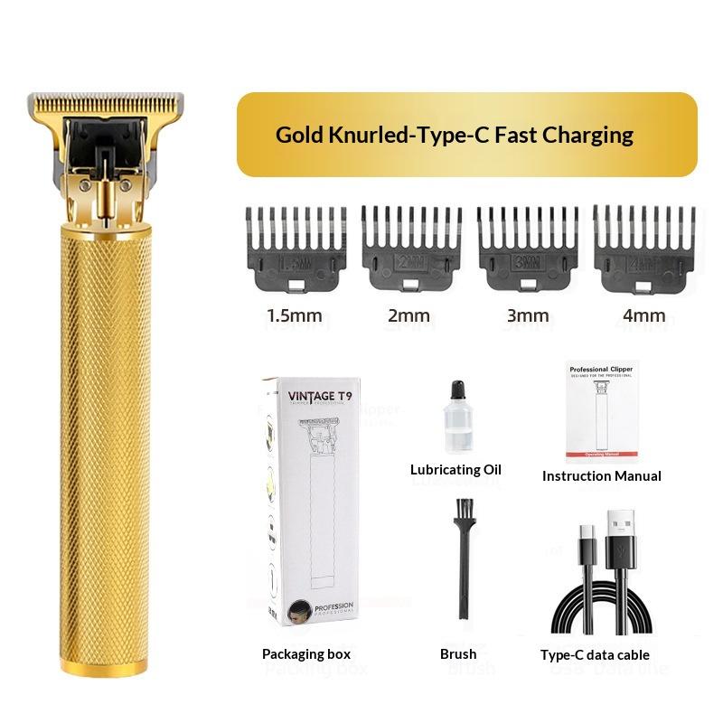 Hair Clipper Digital Display Electric Hair Clipper Professional Carving Oil Head Push Multifunctional Electric Clipper Rechargeable