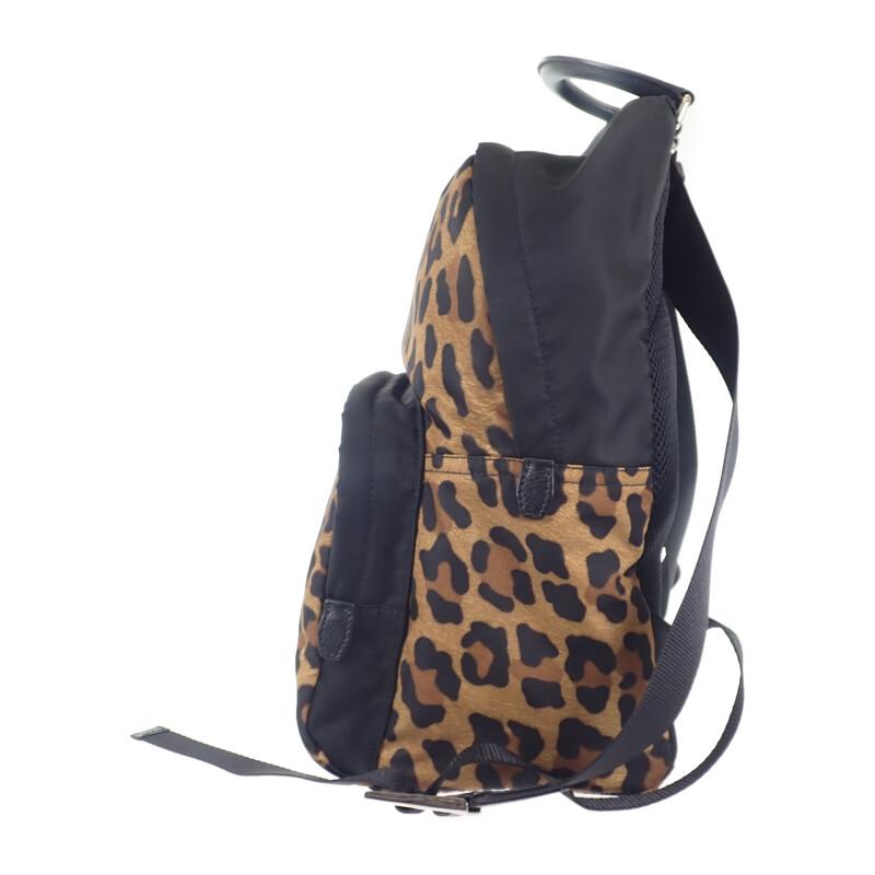PRADA  1BZ001 Backpack · Daypack Brown/black Nylon Women