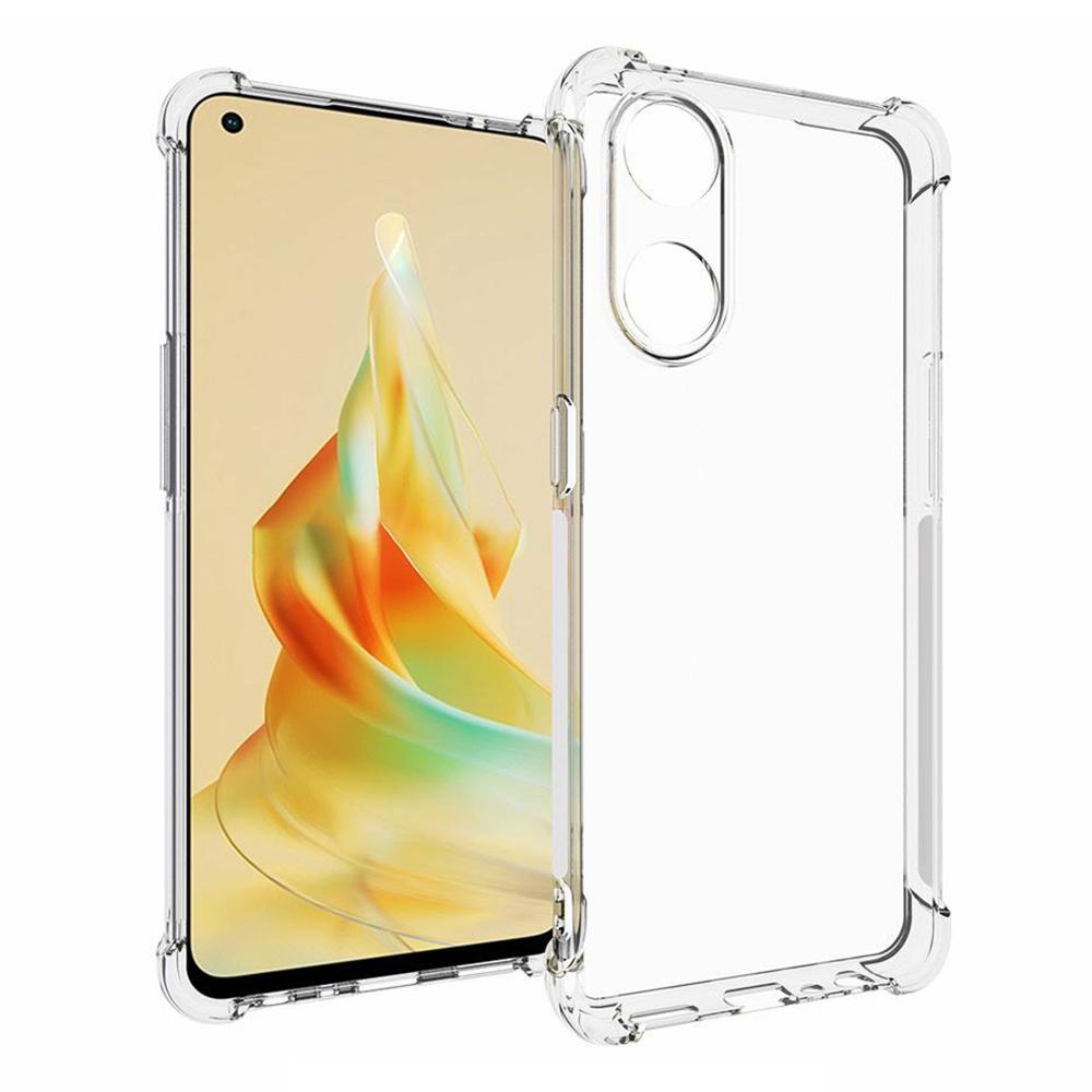 For Oppo Reno8 T 4G Shock-absorbing Clear TPU Phone Case Anti-Slip Protective Cover