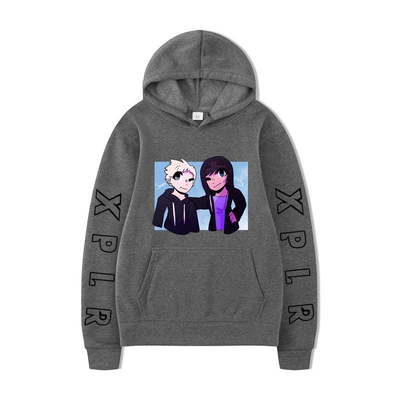 Sam and Colby2D Hoodies Print Sweatshirt Hip Hop Casual Unisex Autumn Winter Fleece Streetwear Tops Sudaderas