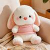 Soft Long Eared Cartoon Bunny Plush Stuffed Toy Adorable Rabbit Dolls Wear A Hoodie Lovely Gift for Girlfriend Valentine's Day