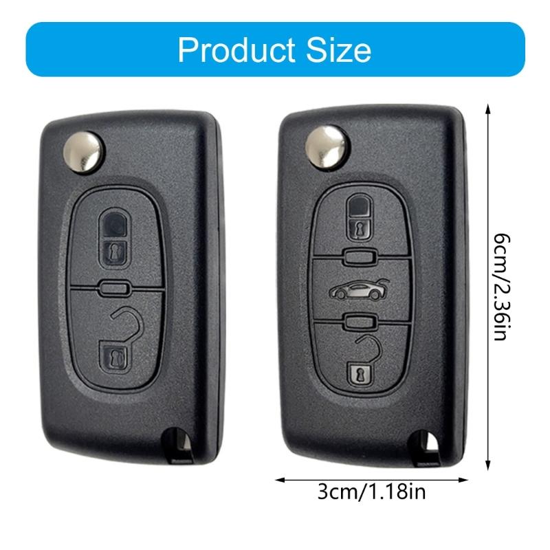 Plastic Key Fob Cover Case Replacement 2/3 Button Shell for C4 C5 2005-2011 Vehicles Comfort Grip Easy Installation