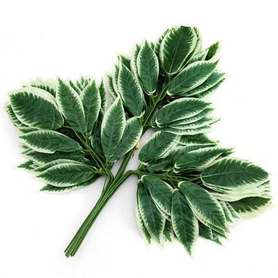 High Quality 10Styles Banyan Tree Leaves Green Color Simulated Leaves Fake Leaves Plastic Branches Home Decoration