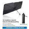 KEBIDU Ombrello Parasole per Parabrezza Auto UPF50+, Parasole Pieghevole per Parabrezza con Rivestimento Argentato, Isolamento Termico Anti-UV per Tutte le Auto, Custodia Portatile