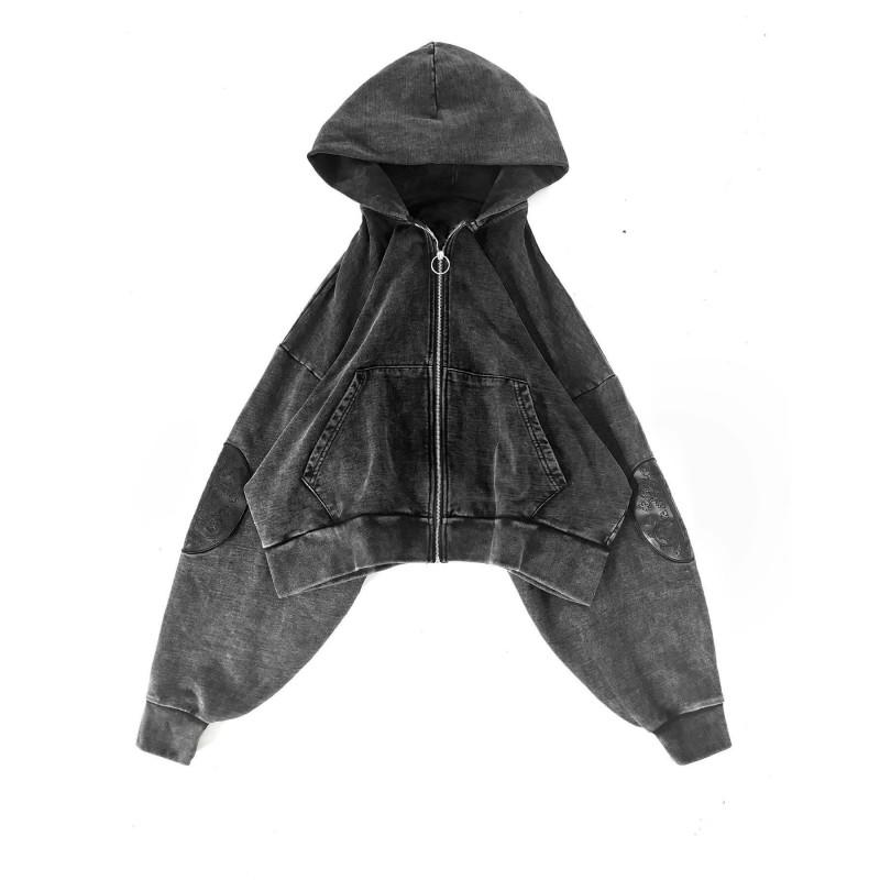 Oversized Distressed Hoodie Men Women Streetwear