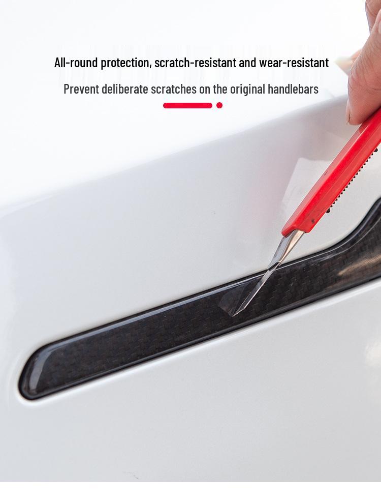 Tesla Model 3/Y Refresh Carbon Fiber Door Handle Sticker