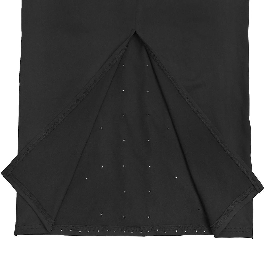 C7480 Fashion Women's Halter Rhinestone Beaded Bodycon Dress - Europe & America Style